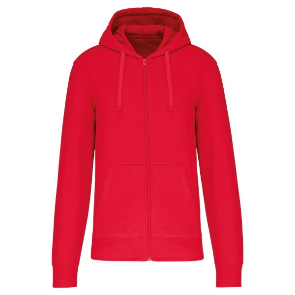 Sweat-shirt écoresponsable zippé à capuche homme Red Kariban