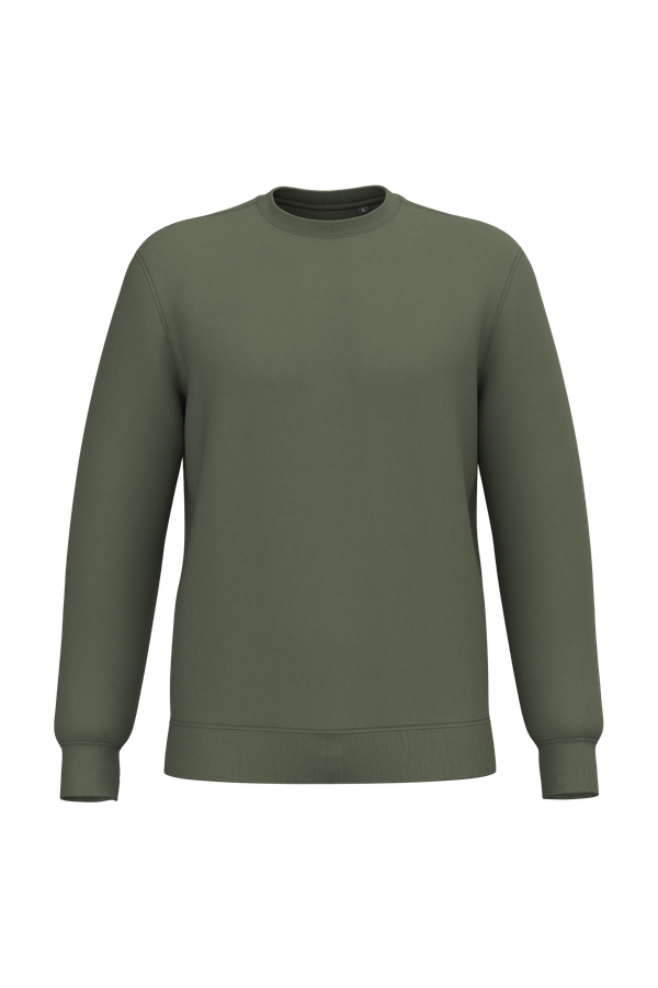 Sweat-shirt recyclé col rond unisexe Caper Green Kariban
