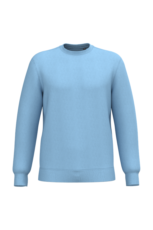 Sweat-shirt recyclé col rond unisexe Sky Blue Kariban