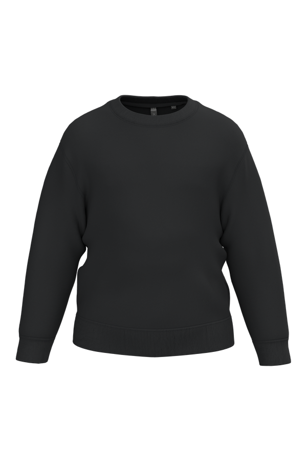 Sweat-shirt recyclé col rond enfant Black Kariban