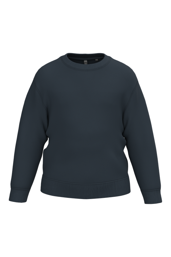 Sweat-shirt recyclé col rond enfant Navy Kariban