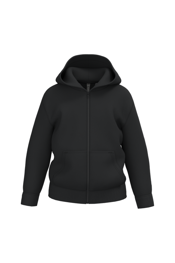 Sweat-shirt recyclé zippé à capuche enfant Black Kariban