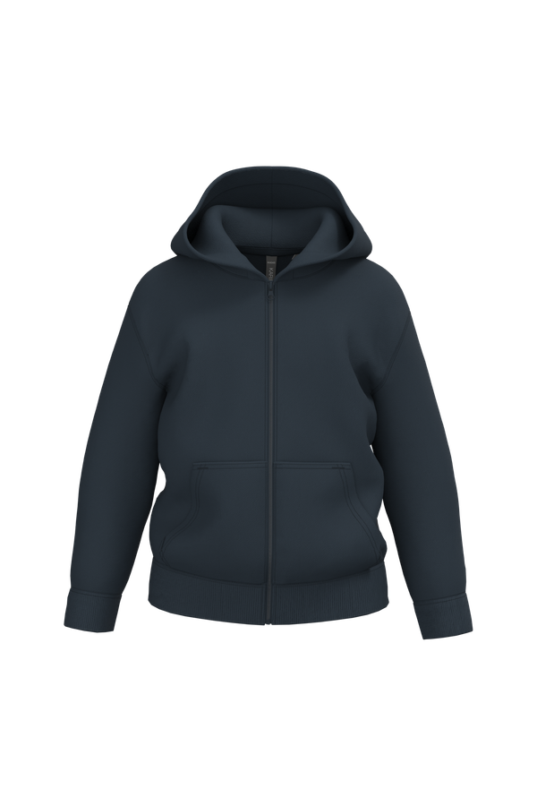 Sweat-shirt recyclé zippé à capuche enfant Navy Kariban