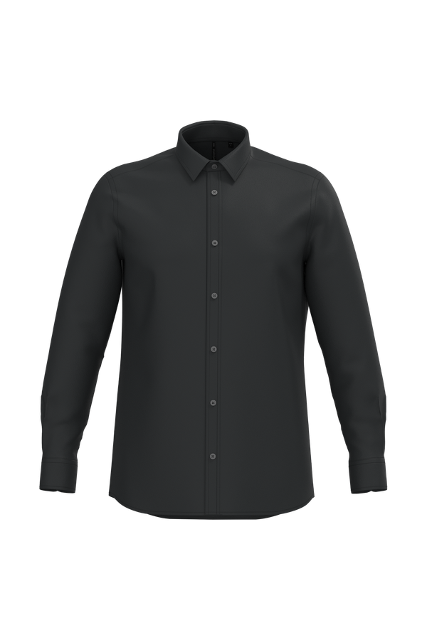 Chemise popeline polycoton sans poche entretien facile homme Black Kariban
