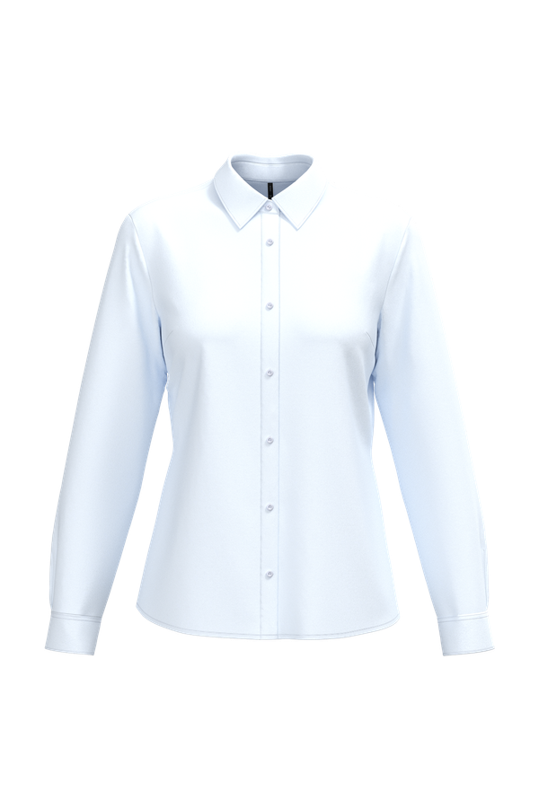 Chemise popeline polycoton sans poche entretien facile femme White Kariban