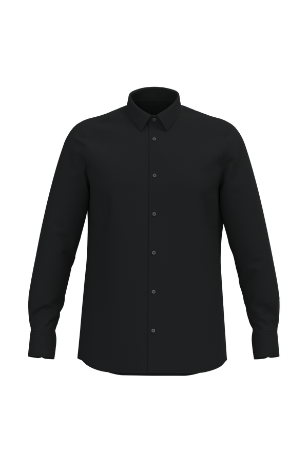Chemise oxford manches longues homme Black Kariban