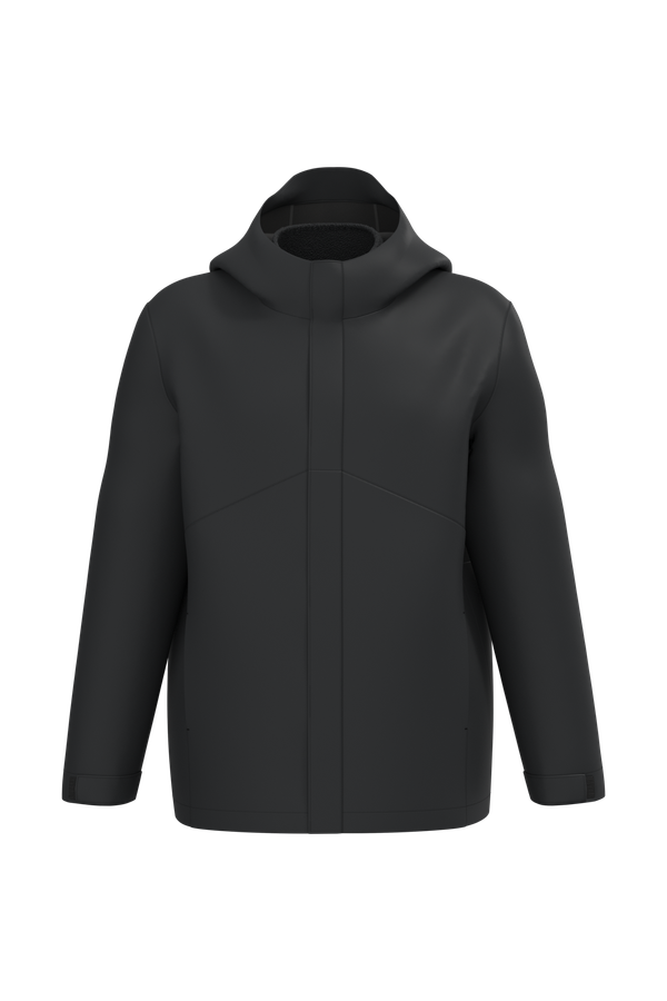 Parka 3-en-1 imperméable à capuche bicolore unisexe Black Kariban