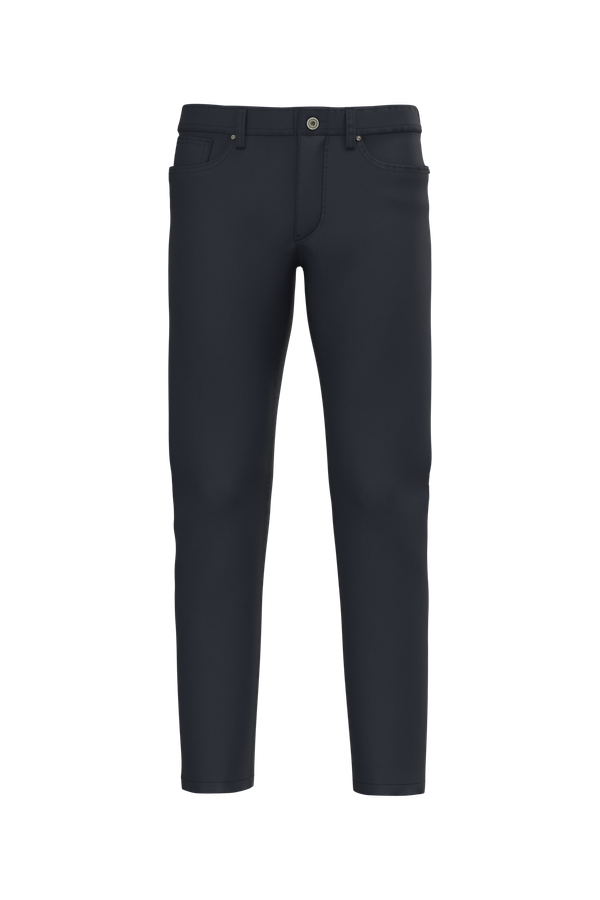Pantalon 5 poches homme Washed dark navy Kariban