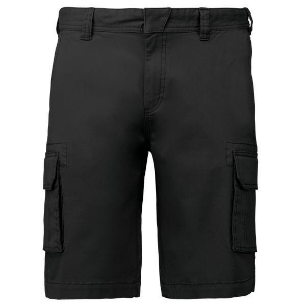 Bermuda multipoches homme Black Kariban