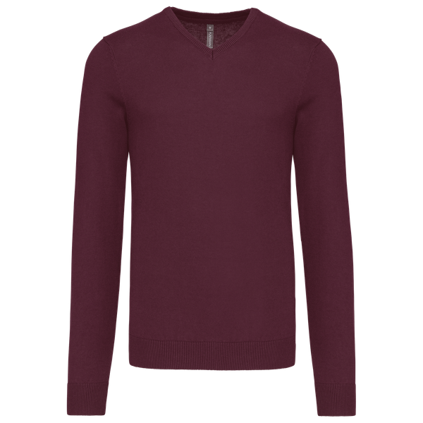Pull col V homme Wine Kariban