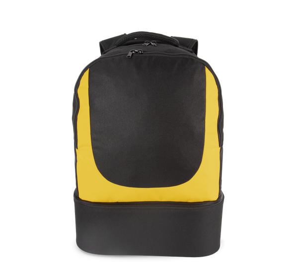 Sac à dos sports d'équipe à fond rigide Black / Yellow Kimood