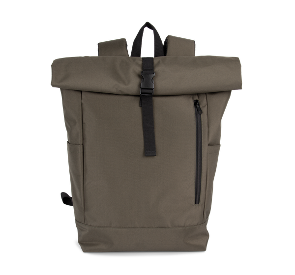 Sac à dos casual Roll-Top Dark Khaki Kimood