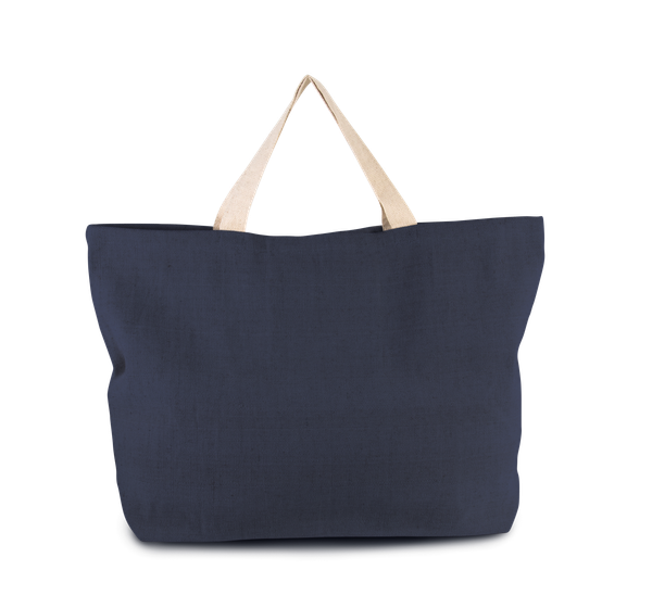 Grand sac de shopping fourre-tout esprit rustique 410G Navy Kimood