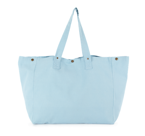 Sac de shopping en coton délavé Washed Dream Blue Kimood