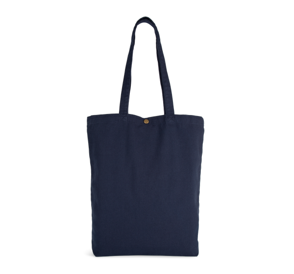 Sac shopping délavé en coton Washed Navy Kimood