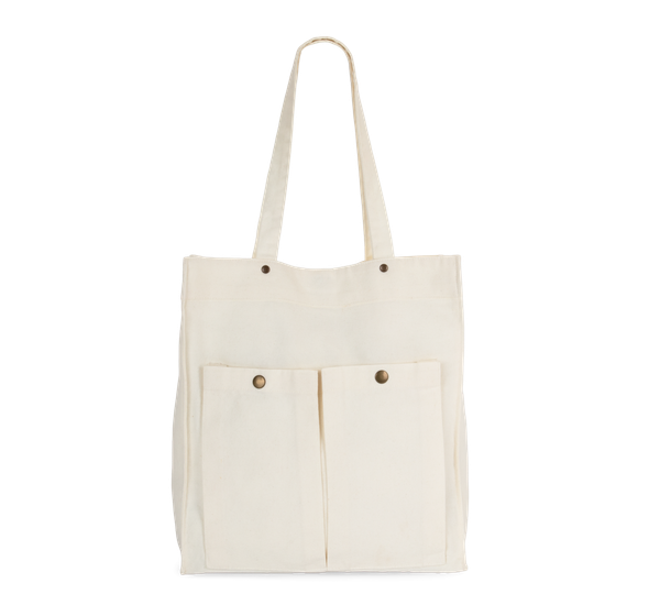 Sac à main à double poche frontale Washed Ivory Kimood