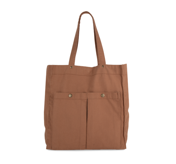 Sac à main à double poche frontale Washed Russet Kimood