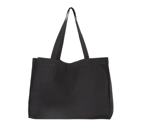 Grand sac shopping en coton recyclé Black Night Kimood