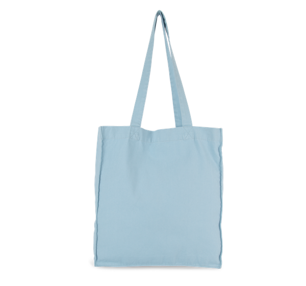 Tote bag avec fond et soufflet Washed Dream Blue Kimood