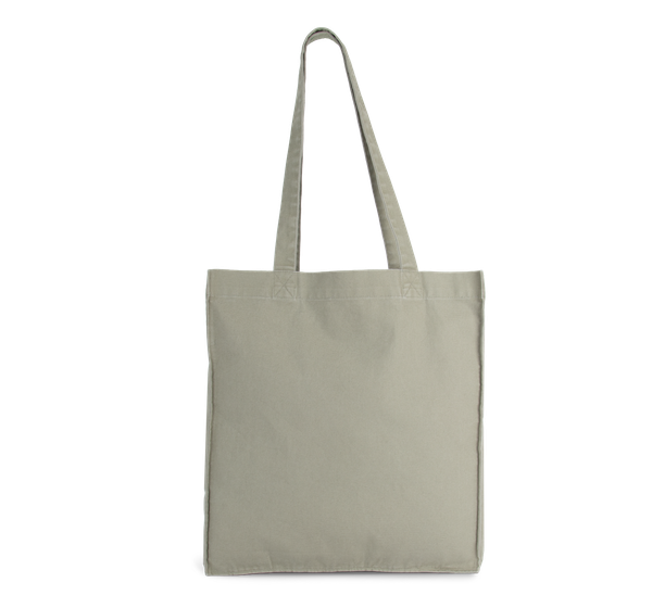 Tote bag avec fond et soufflet Washed Green Clay Kimood