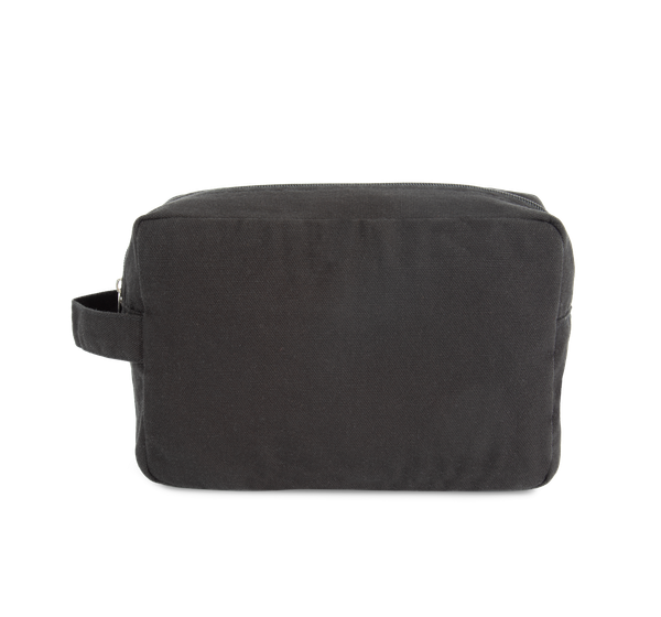 Trousse de toilette en coton biologique Washed black Kimood