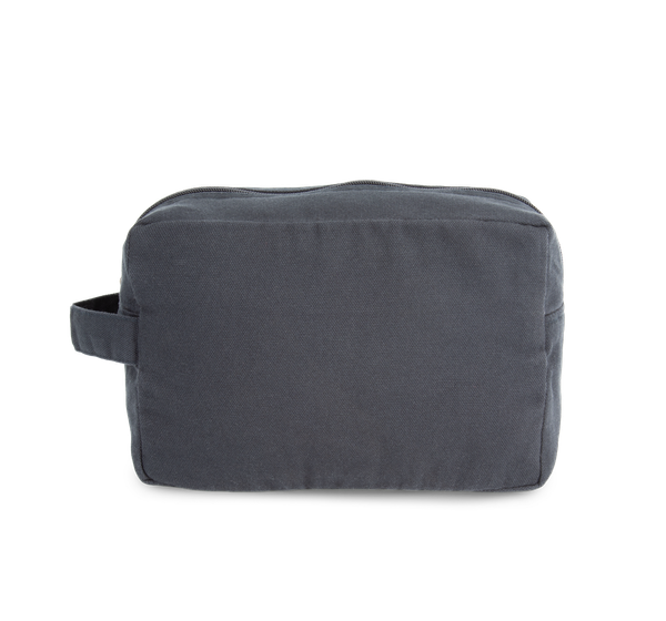 Trousse de toilette en coton biologique Washed Navy Kimood