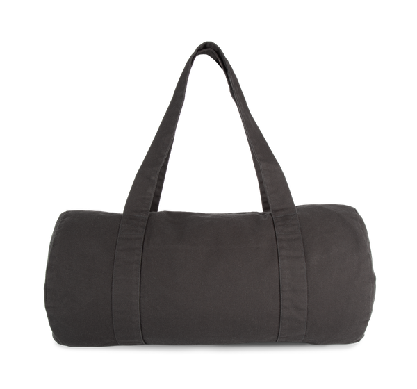 Sac polochon en coton biologique Washed black Kimood