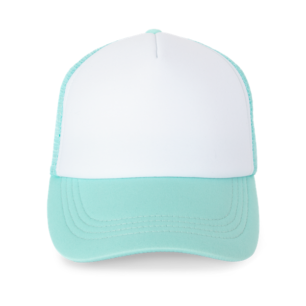 Casquette trucker - 5 Panneaux White / Pastel Cyan K-up