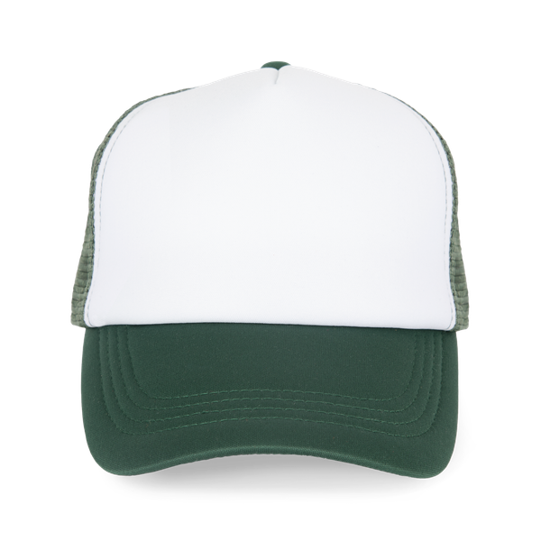 Casquette trucker - 5 Panneaux White / Pineneedle Green K-up