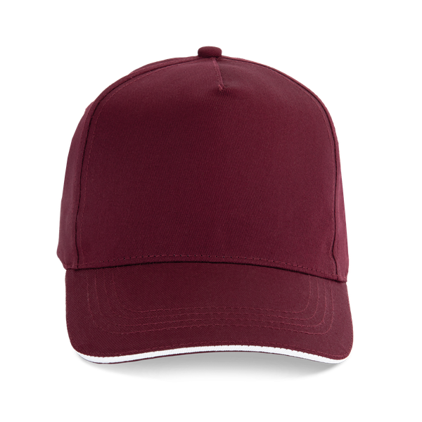 CASQUETTE SANDWICH CONTRASTÉ - 5 PANNEAUX Burgundy / White K-up