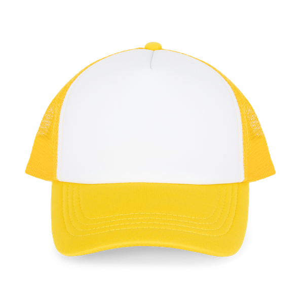 CASQUETTE TRUCKER ENFANT - 5 PANNEAUX White / Solar Yellow K-up