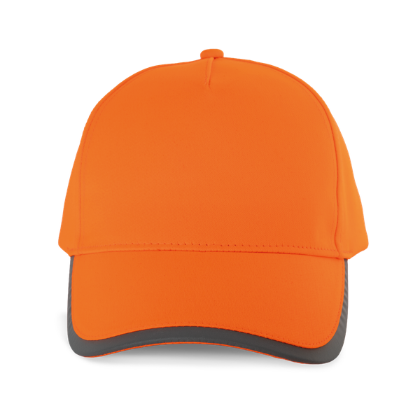 Casquette 5 panneaux en polyester Fluorescent Orange K-up