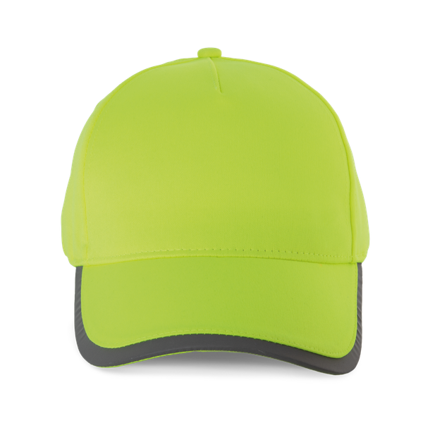 Casquette 5 panneaux en polyester Fluorescent Yellow K-up