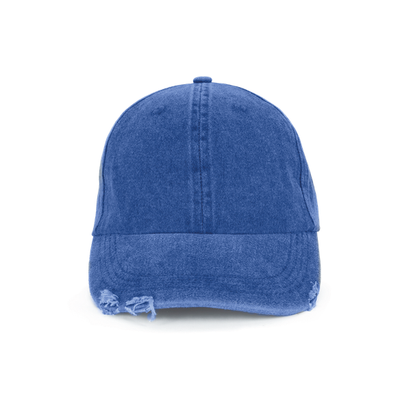 Casquette vintage effet déchiré - 6 panneaux Washed Blue Quartz K-up