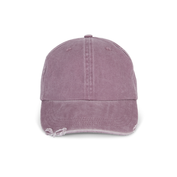 Casquette vintage effet déchiré - 6 panneaux Washed Dusky Orchid K-up