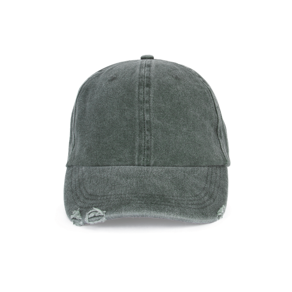 Casquette vintage effet déchiré - 6 panneaux Washed Storm Grey K-up