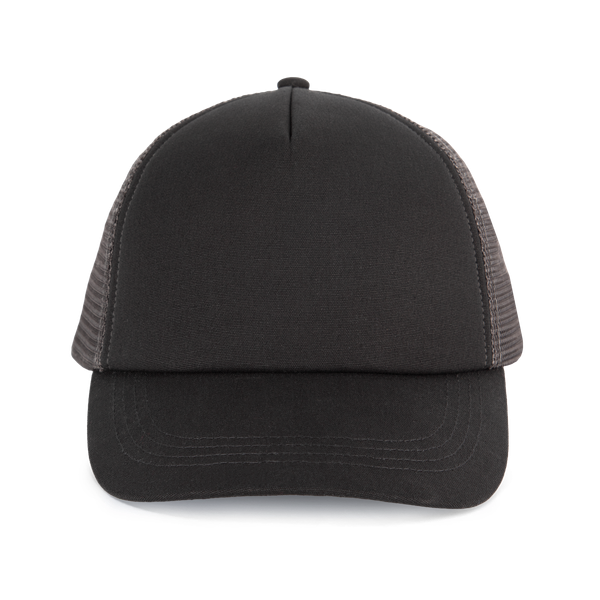 Casquette trucker 5 panneaux en coton canvas - K-up Gold Label Black / Dark Grey K-up