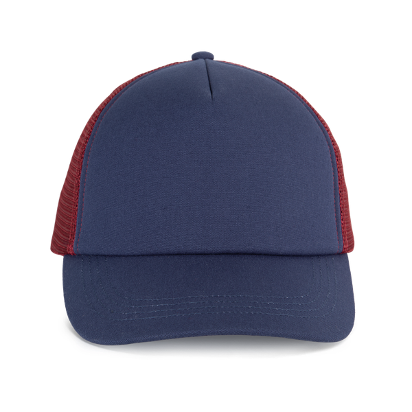 Casquette trucker 5 panneaux en coton canvas - K-up Gold Label Mood Indigo / Cabernet Wine K-up