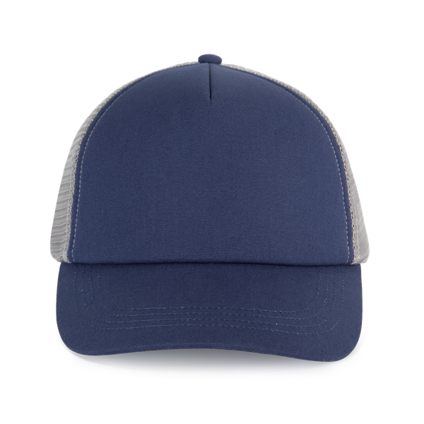 Casquette trucker 5 panneaux en coton canvas - K-up Gold Label Mood Indigo / Frost Grey K-up