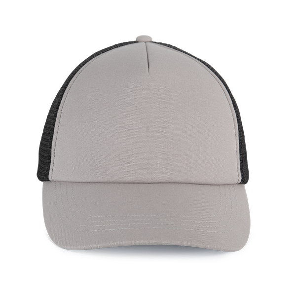 Casquette trucker 5 panneaux en coton canvas - K-up Gold Label Opal Grey / Black K-up