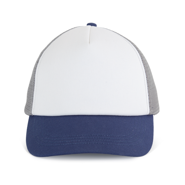 Casquette trucker 5 panneaux en coton canvas - K-up Gold Label White / Mood Indigo / Frost Grey K-up