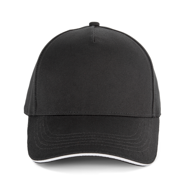 Casquette 5 panneaux avec sandwich - K-up Gold Label Black / White K-up