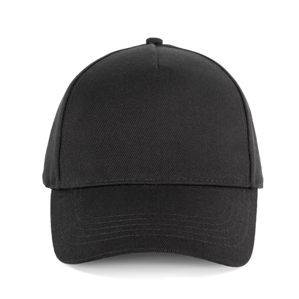 Casquette en coton bio 5 panneaux - K-up Gold Label Black K-up