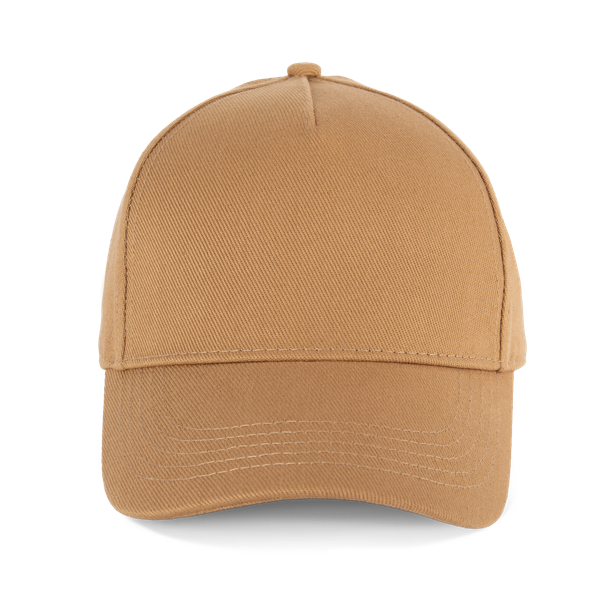 Casquette en coton bio 5 panneaux - K-up Gold Label Honey Brown K-up