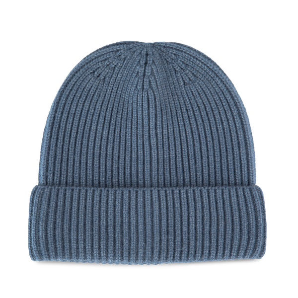 Bonnet en maille avec revers - K-up Gold Label Largo Blue Heather K-up