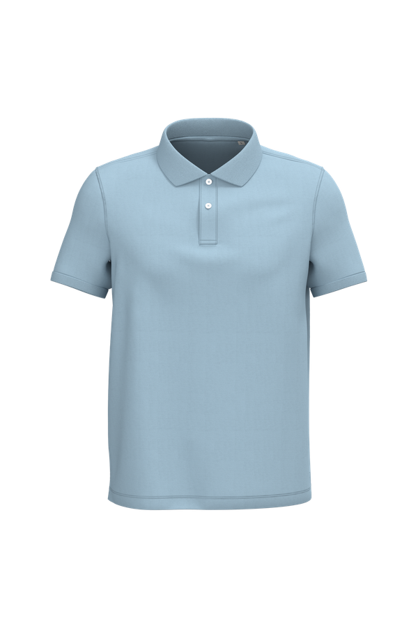 Polo écoresponsable maille piquée homme Aquamarine Native Spirit