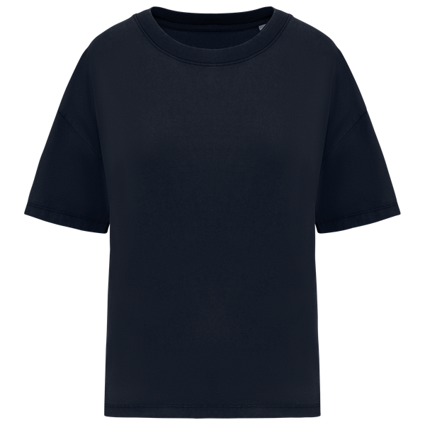T-shirt écoresponsable oversize délavé femme Washed Navy Blue Native Spirit