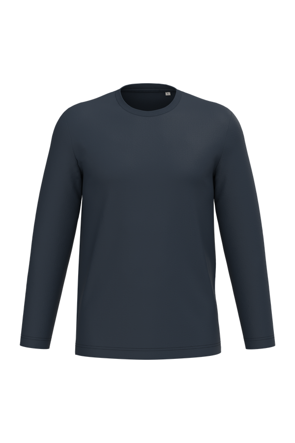T-shirt écoresponsable manches longues unisexe Navy Blue Native Spirit