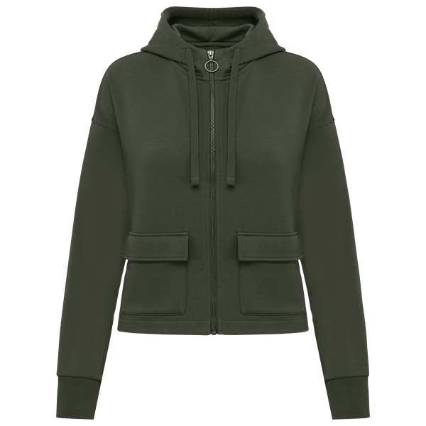 Sweat zippée femme -300g Organic Khaki Native Spirit