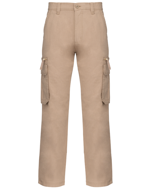 Pantalon multipoches homme Beige Kariban